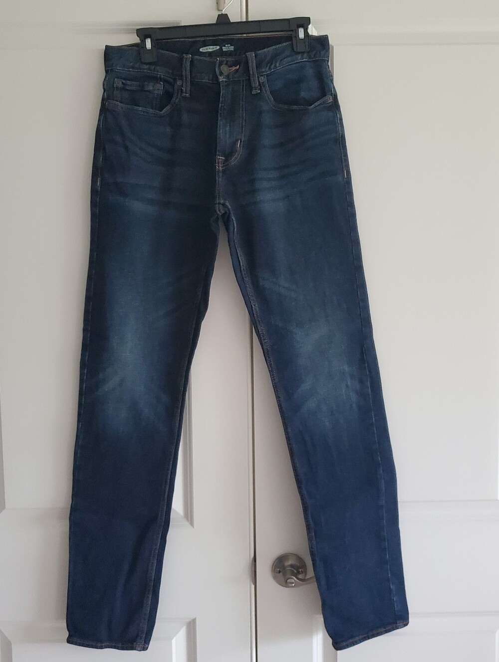 Old Navy Men's Dark Blue Slim Built-in Tough Built-in Flex Jeans 30x34